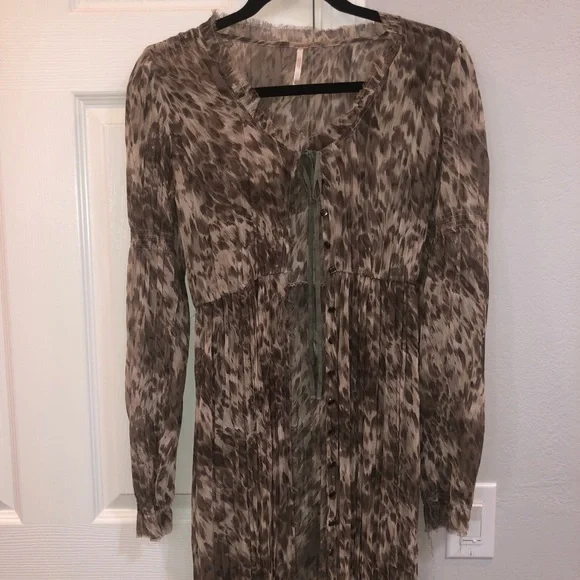 NWOT Free People Dreamtime Leopard Dress - Picture 4 of 10